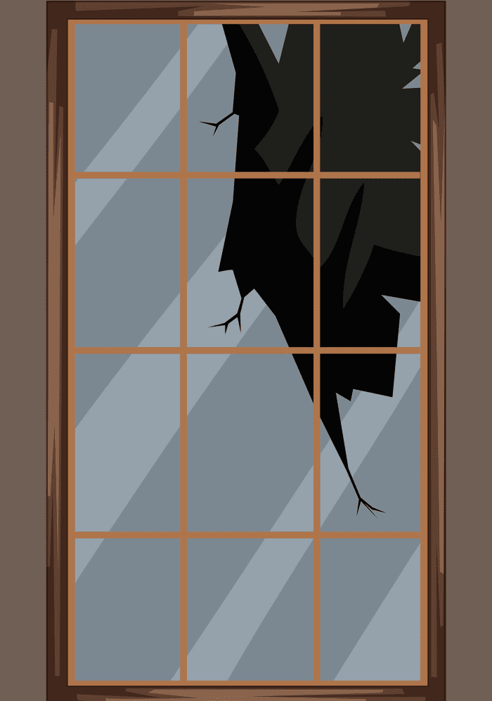 割れた窓のイラスト png イメージ