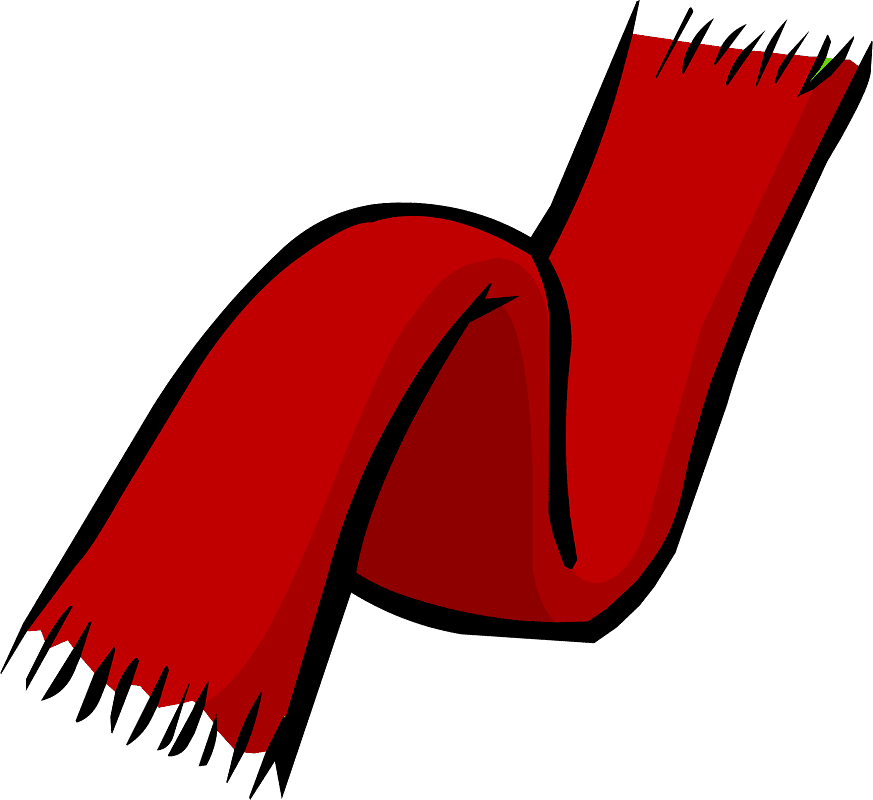 赤いスカーフのイラスト
