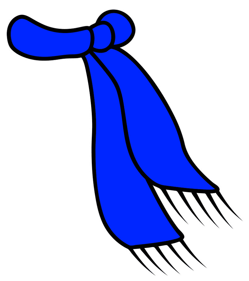 青いスカーフのイラスト