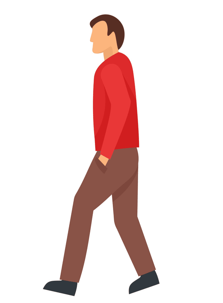 歩く男性のイラスト6