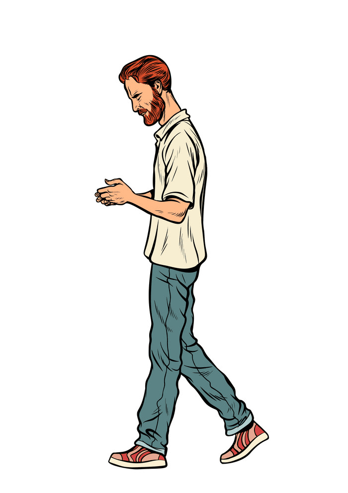 歩く男性のイラスト画像 イラスト