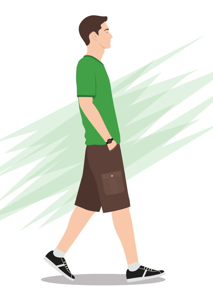 歩く男性のイラストを無料でダウンロード イラスト