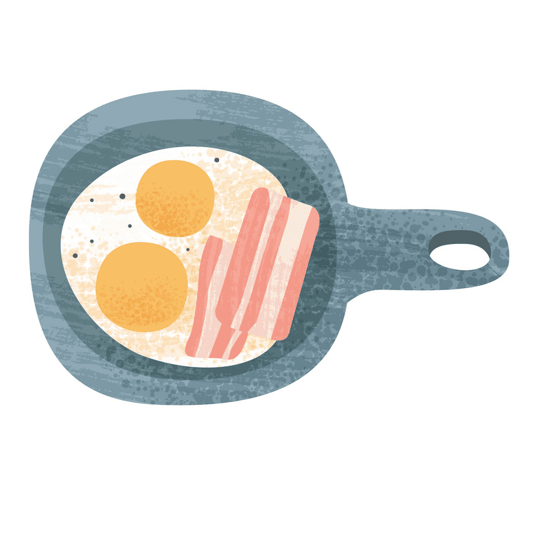 ベーコンと卵のイラストのダウンロード