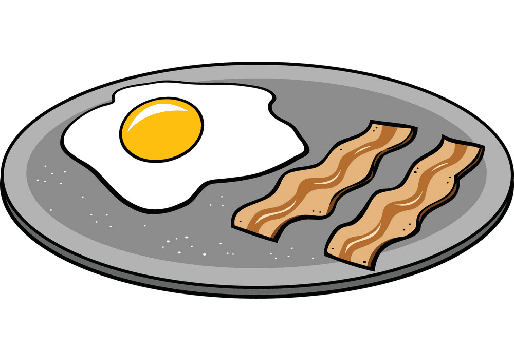 ベーコンと卵のイラスト png イラスト