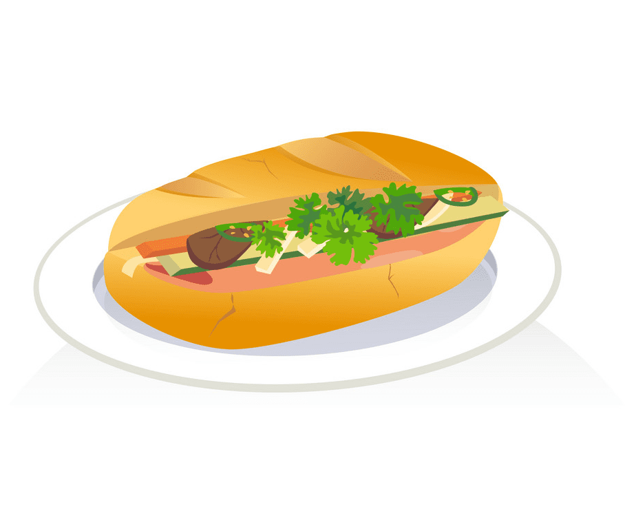 ベトナムサンドイッチのイラスト イラスト