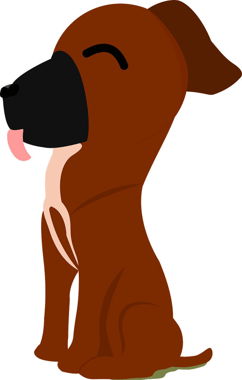 茶色の子犬のイラスト透明