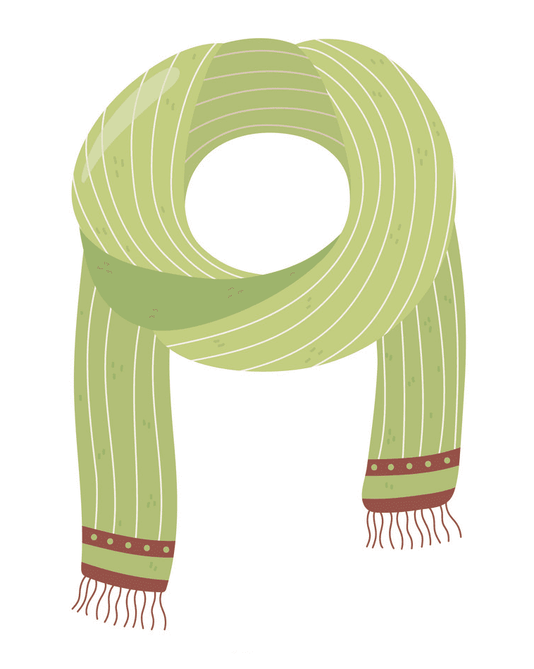 冬のスカーフのイラスト画像