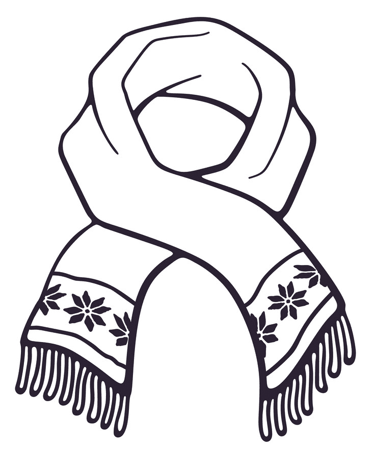 冬のスカーフのイラストのダウンロード