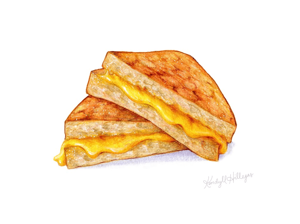 グリルドチーズサンドイッチのイラスト画像 イラスト
