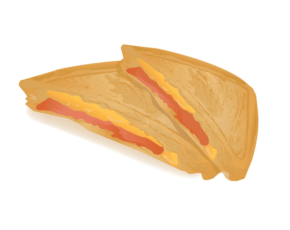 グリルドチーズサンドイッチのイラスト無料