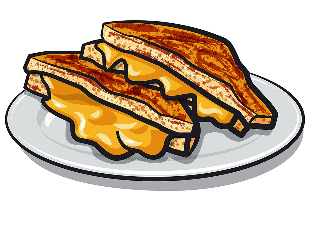 グリルドチーズサンドイッチのイラスト