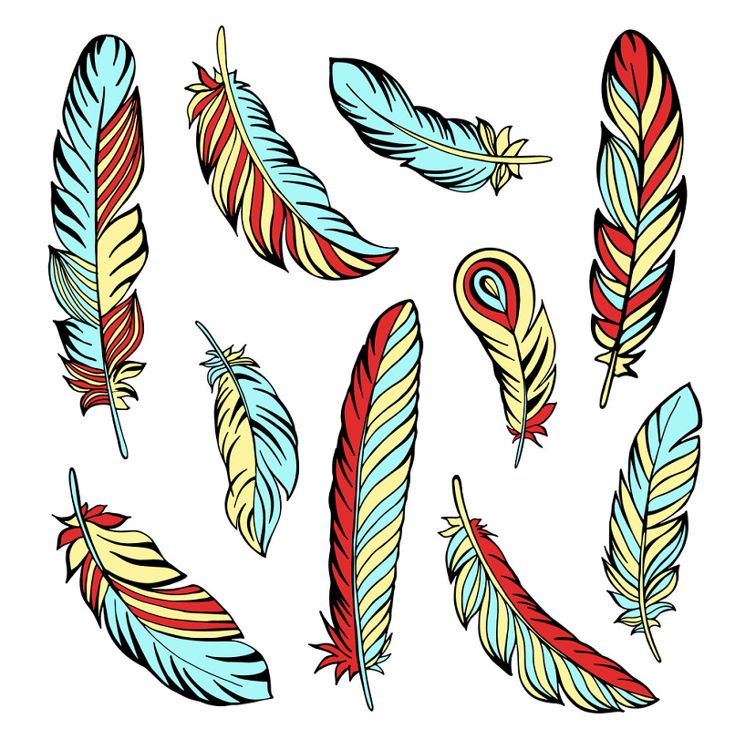 インディアンの羽のイラスト