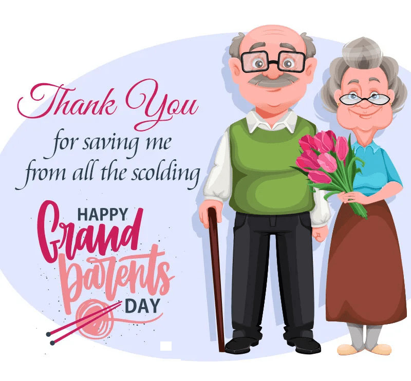 イラスト 祖父母の日のお祝いのメッセージ 5