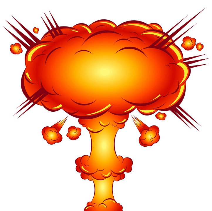 核爆弾爆発のイラスト イラスト