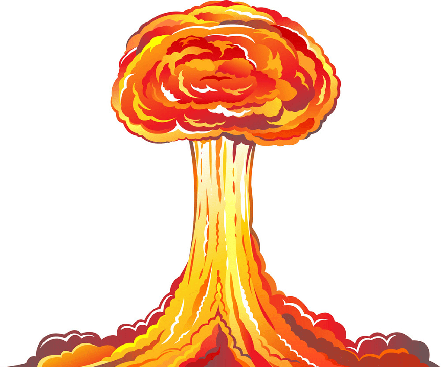 核爆発のイラスト画像 イラスト