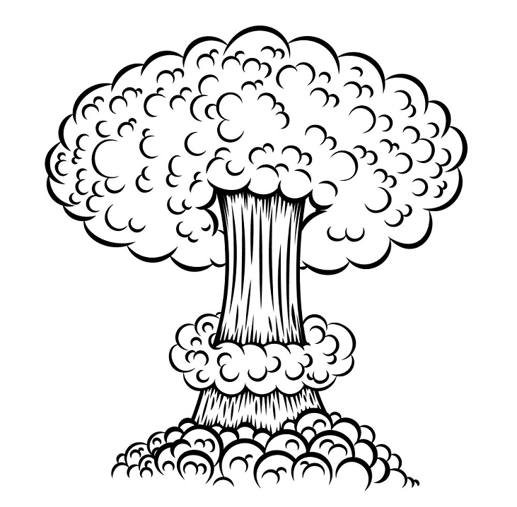核爆発のイラストのダウンロード