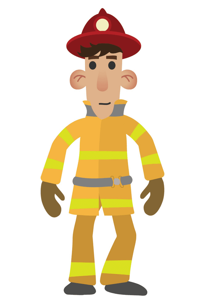 かわいい消防士のイラスト無料 イラスト
