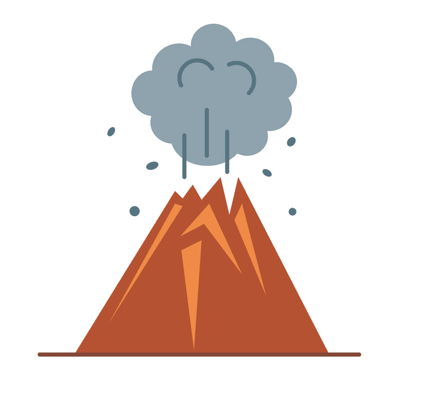 火山噴火イラストpng
