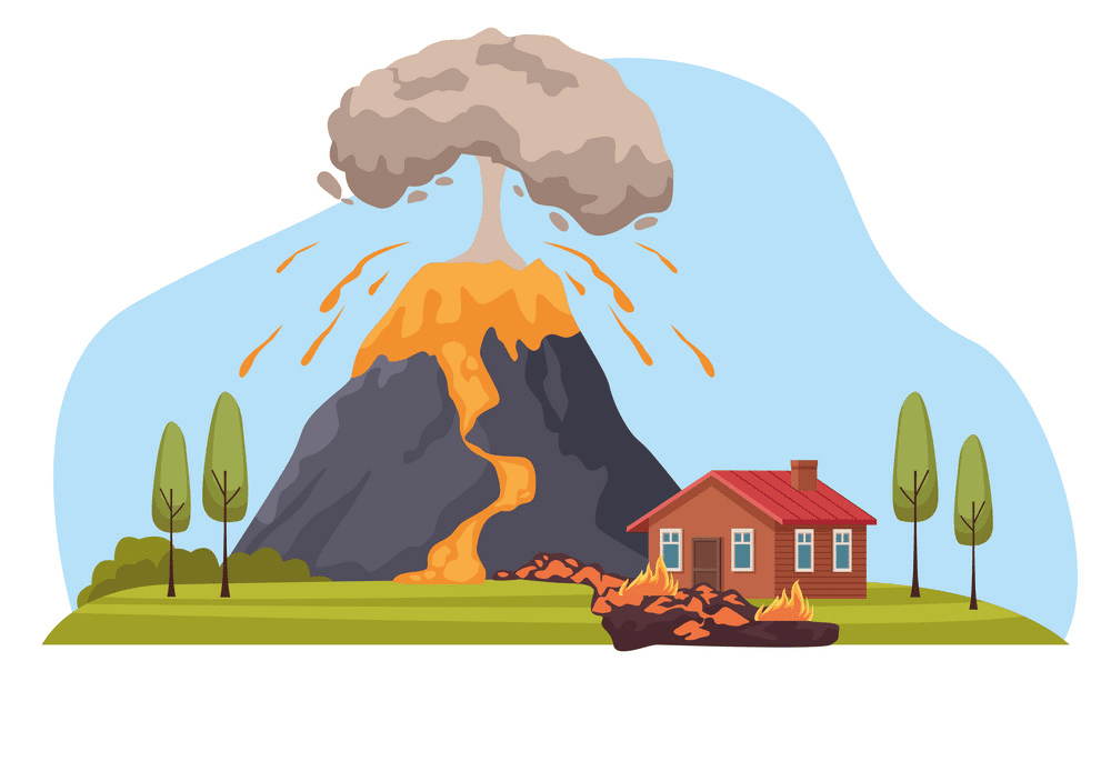 火山の噴火 イラスト 無料 イラスト
