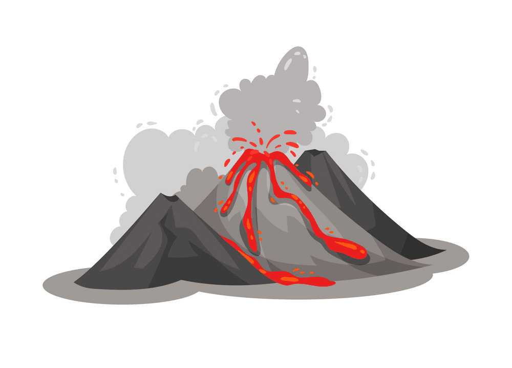 火山の噴火 イラスト素材 イラスト