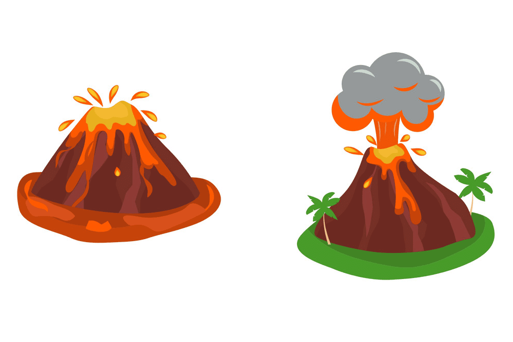 火山のイラスト 10