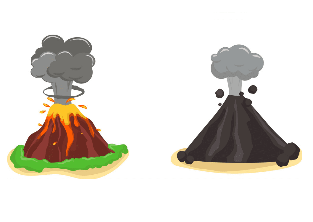 火山のイラスト無料1