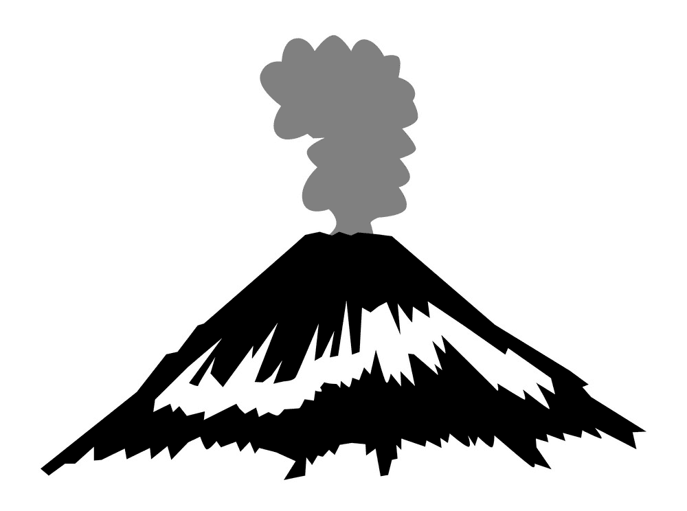 火山のイラスト無料3