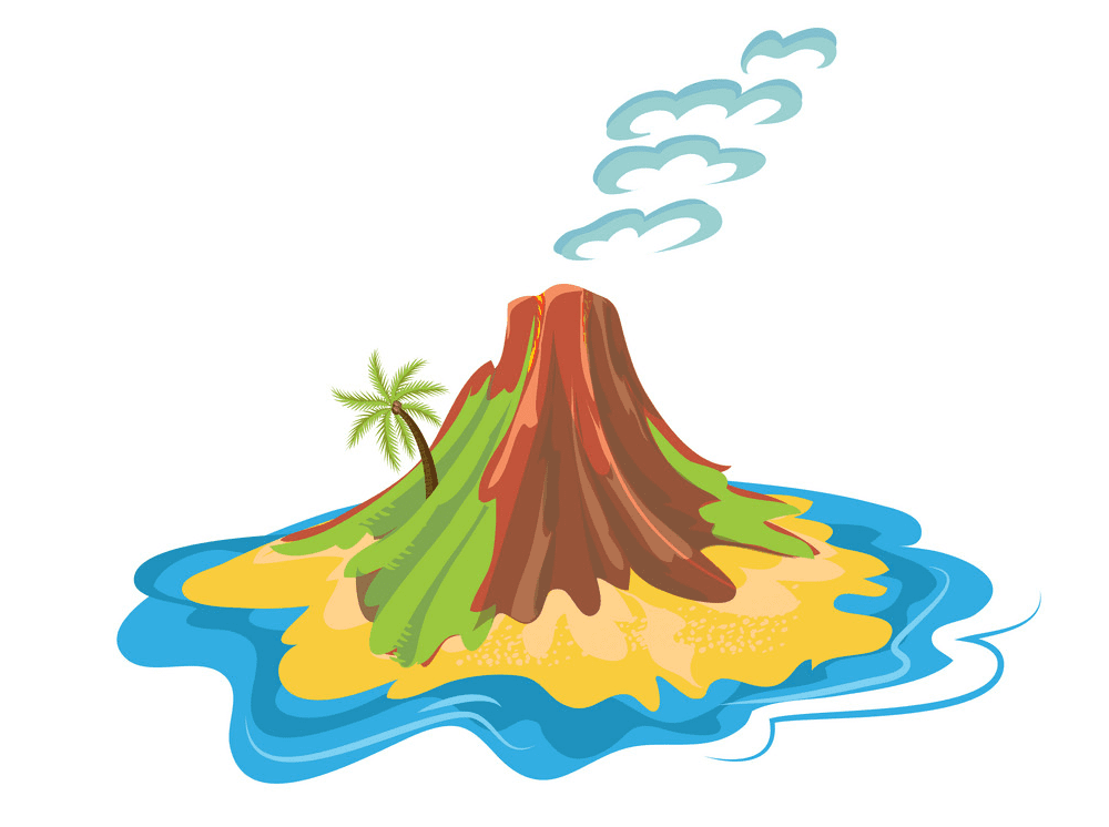 火山のイラスト無料4