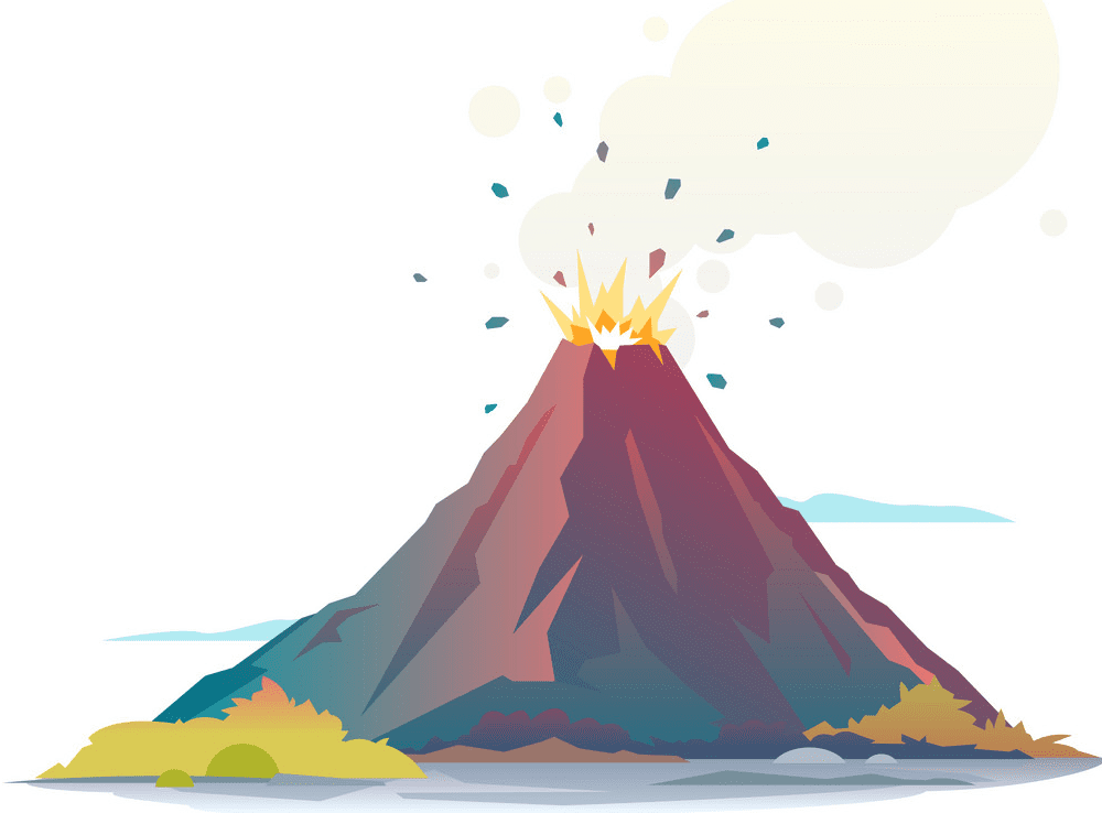 火山のイラスト png 無料 イラスト