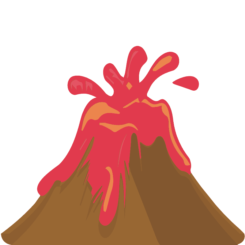 火山のイラスト 透明 8