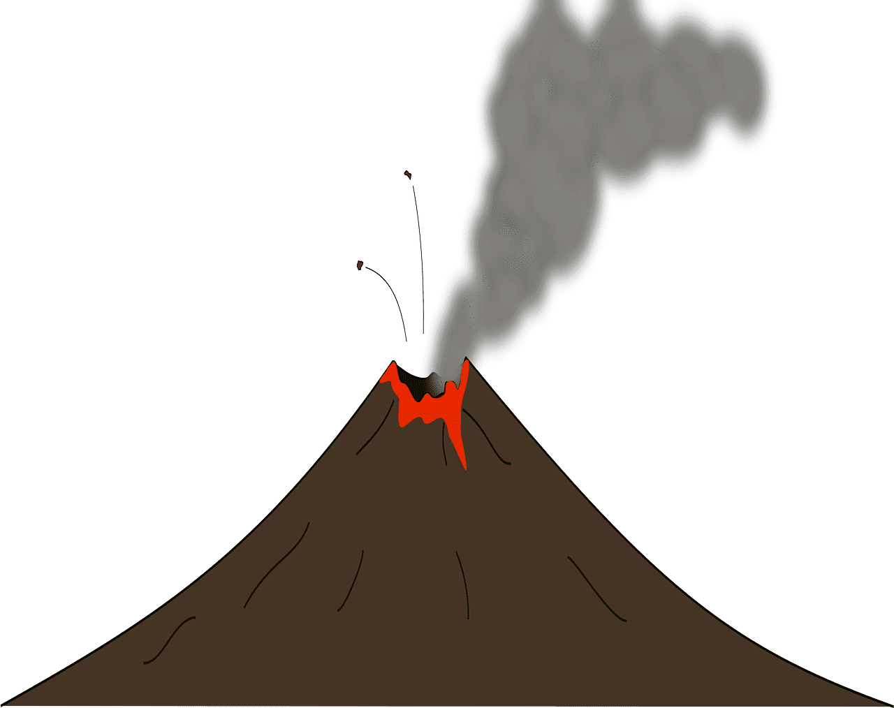 火山のイラスト 透明な背景 10 イラスト