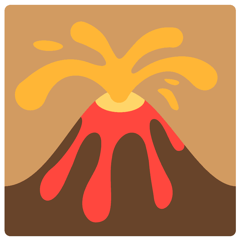 火山のイラスト 透明な背景 3