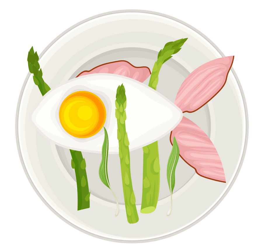 子供向けのベーコンと卵のイラスト イラスト