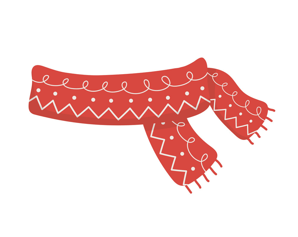 子供向けの冬のスカーフのイラスト イラスト