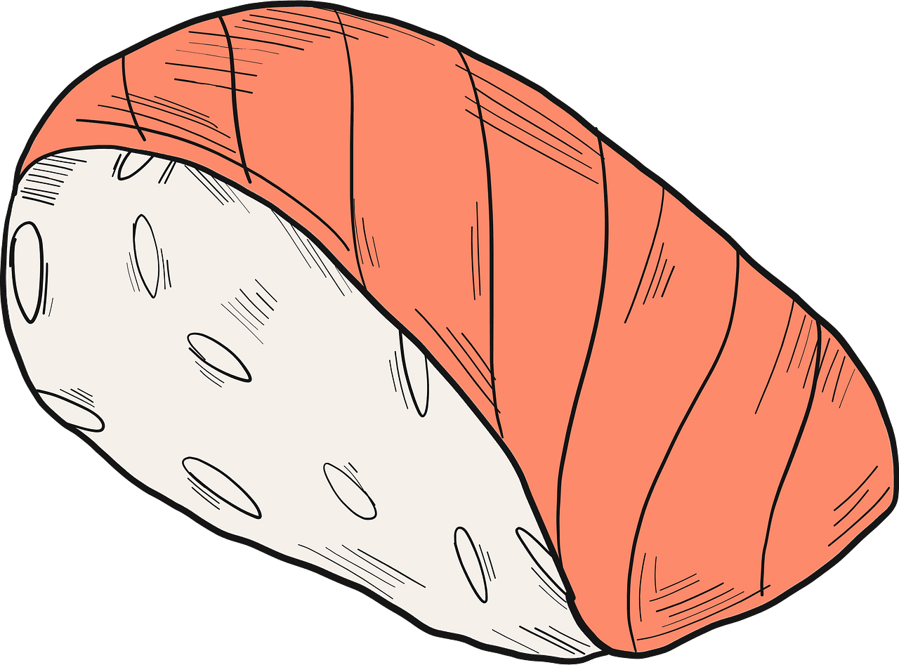 子供向けの透明な寿司イラスト 2 イラスト