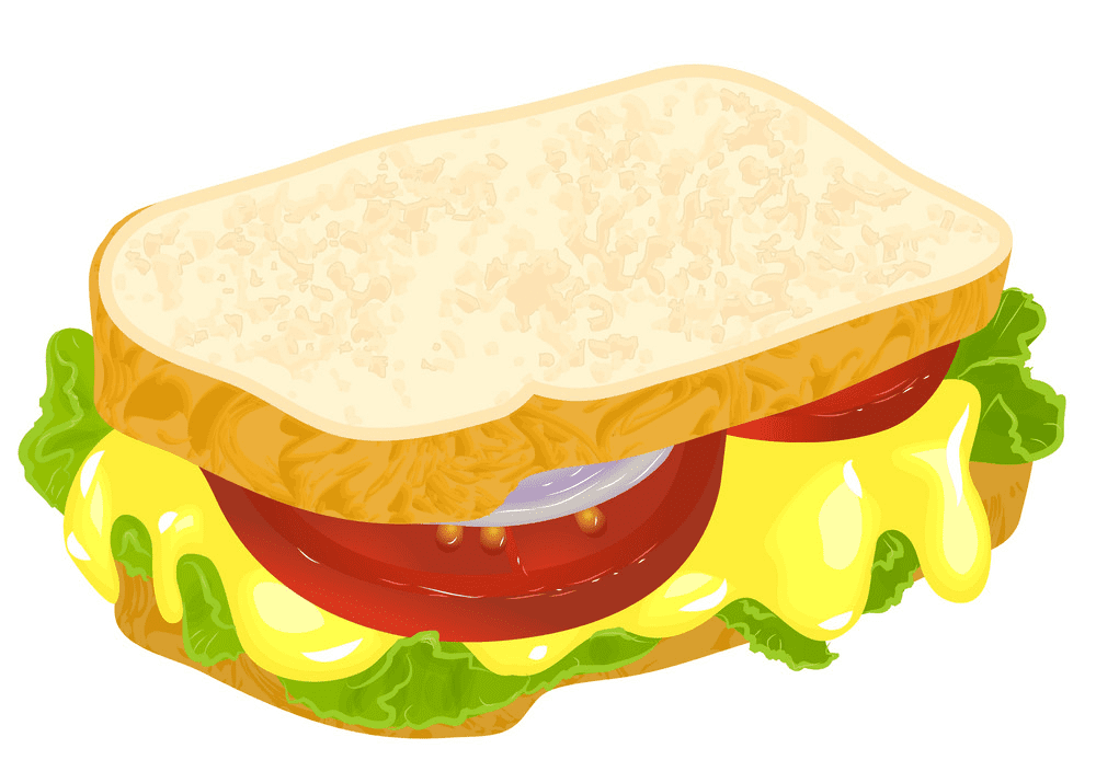 子供向けサンドイッチのイラスト