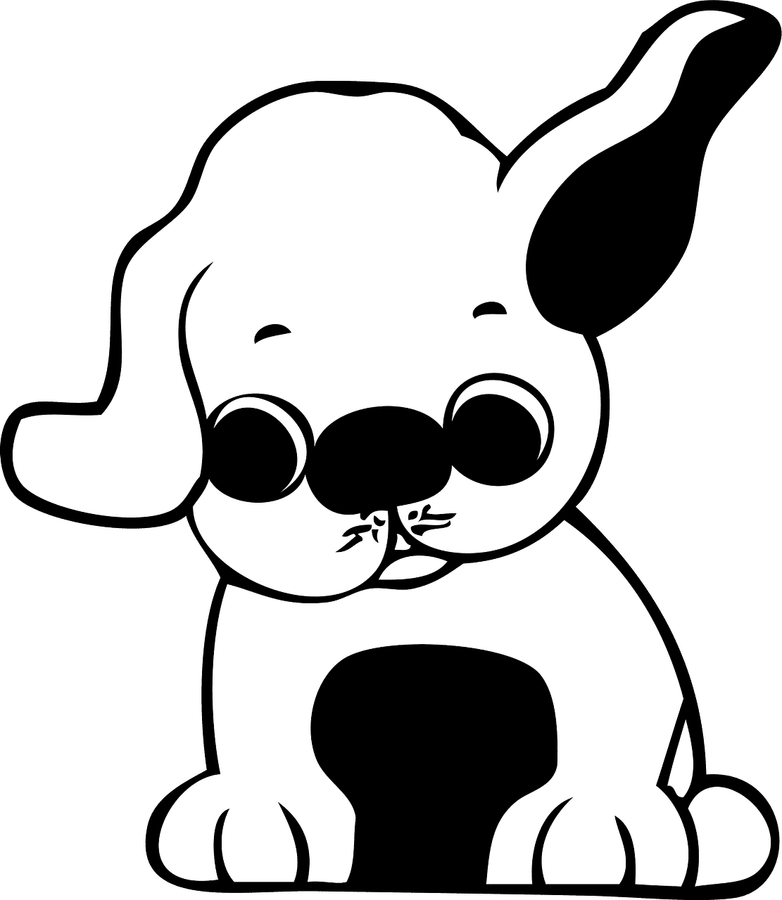 子犬イラスト透明4 イラスト