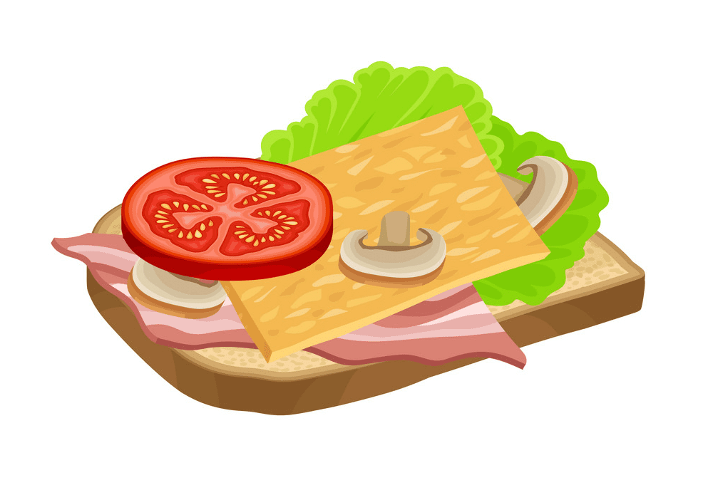 おいしいサンドイッチのイラスト