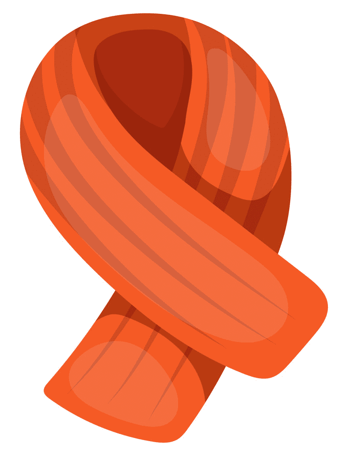 オレンジ色のスカーフのイラスト