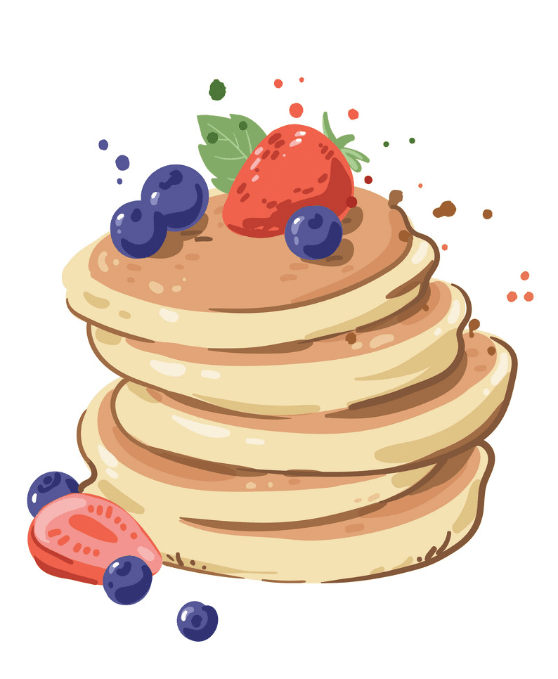 パンケーキの朝食イラスト png イメージ