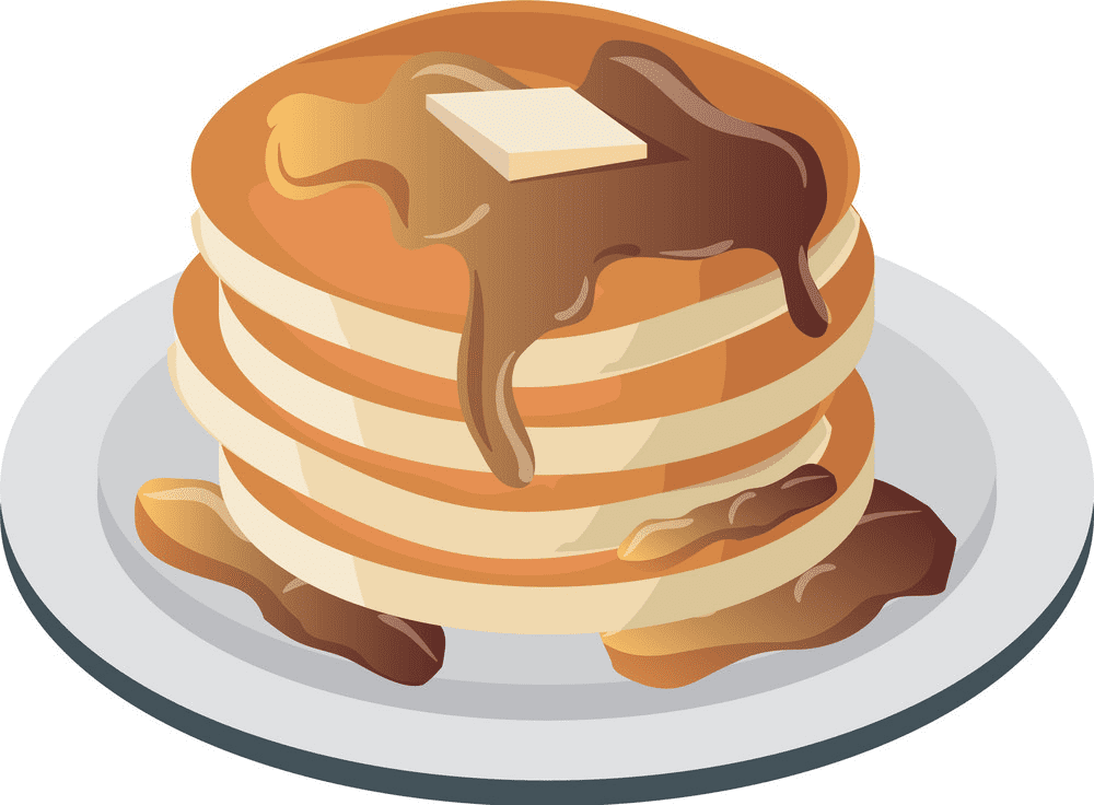 パンケーキの朝食 イラストイメージ