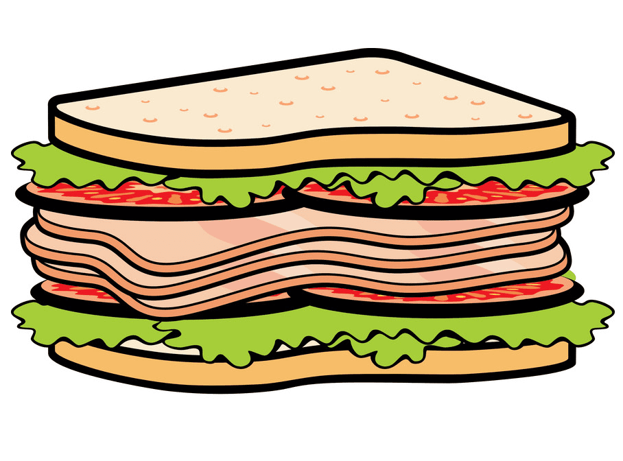 サンドイッチのイラスト無料画像