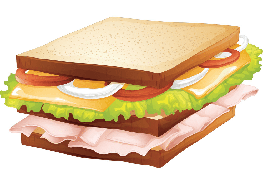 サンドイッチのイラスト無料 イラスト