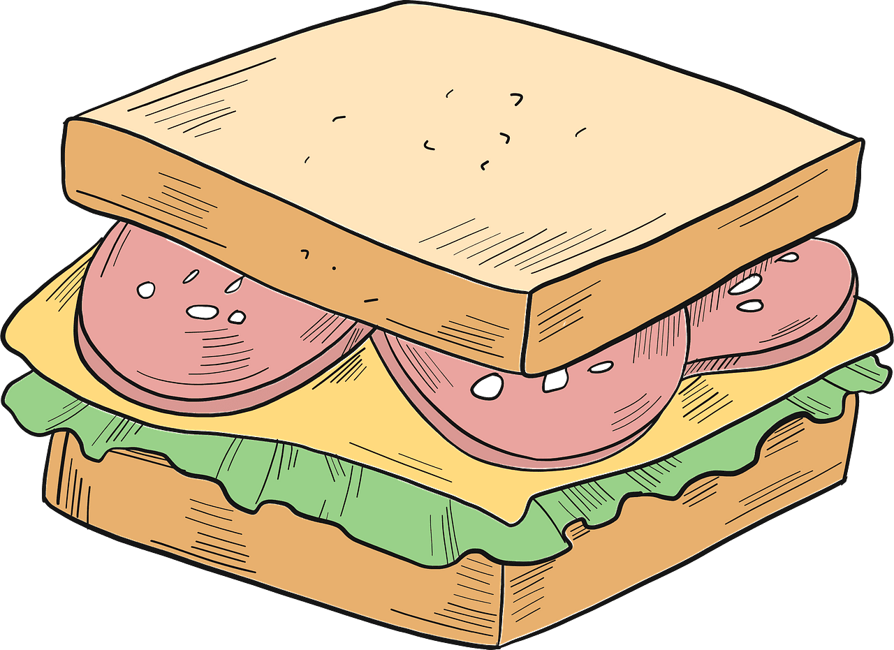 サンドイッチのイラスト透明画像