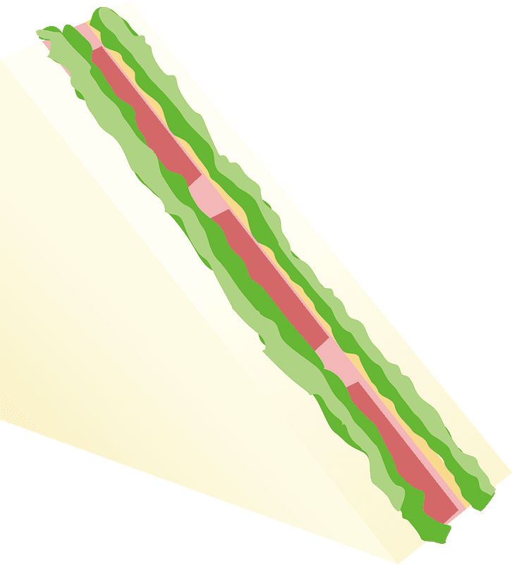 サンドイッチのイラスト 透明な背景 6