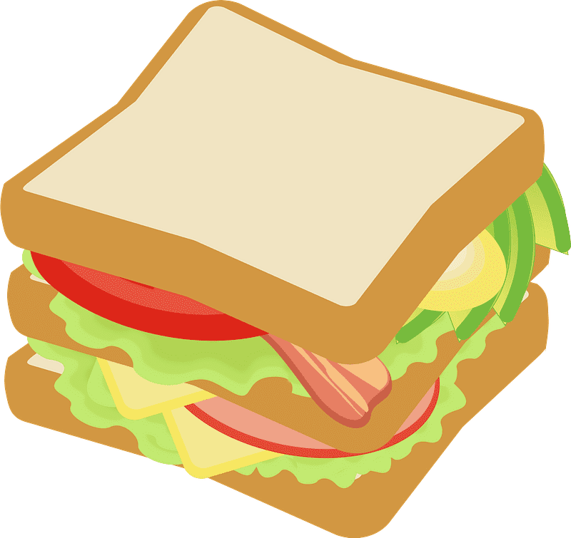 サンドイッチのイラスト 透明な背景 8 イラスト