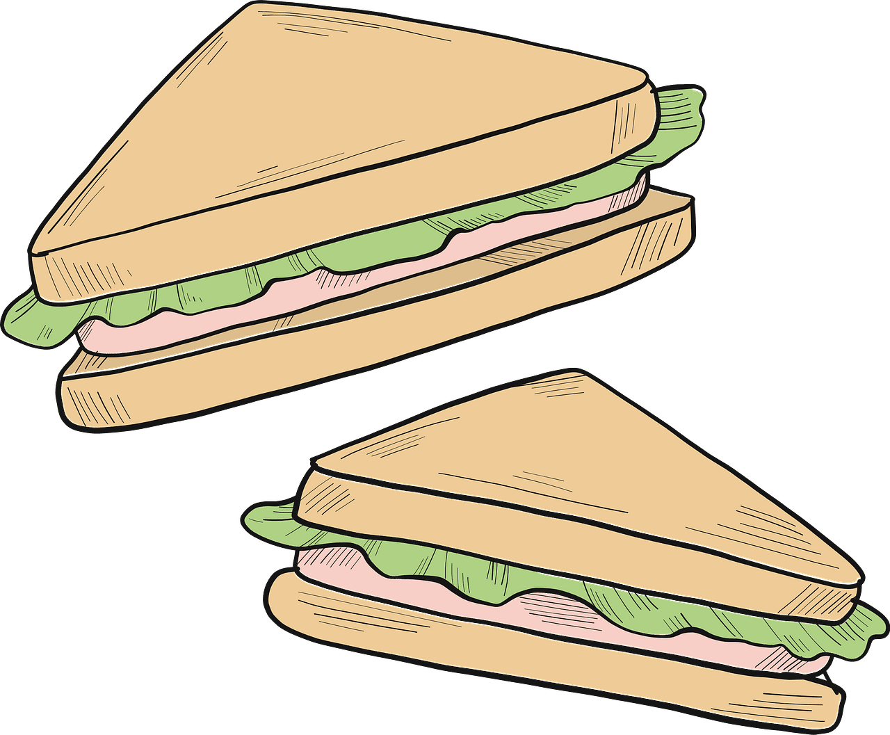 サンドイッチイラスト透明11 イラスト