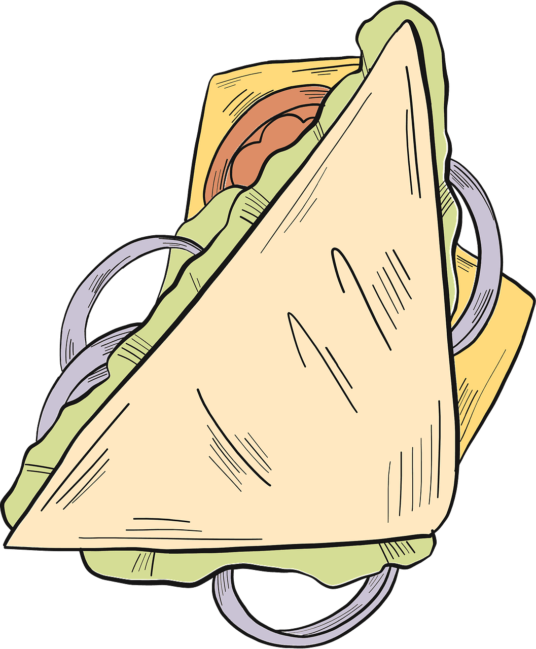サンドイッチイラスト透明3