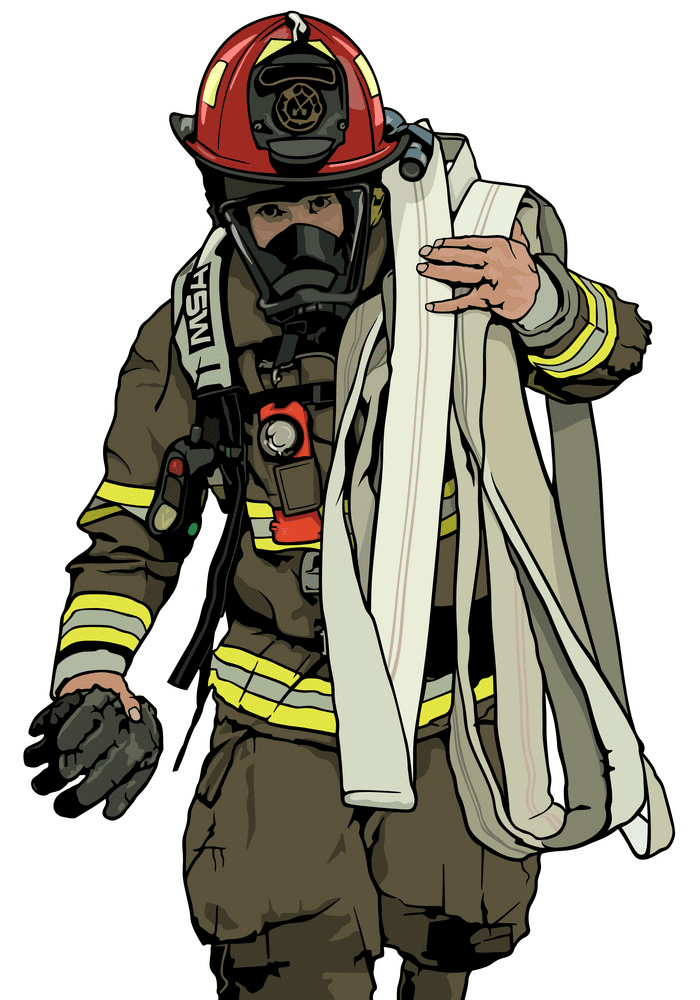 消防士のイラスト無料ダウンロード