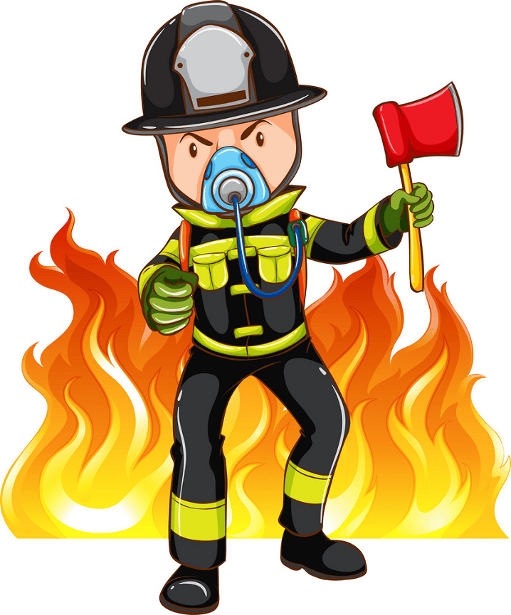 消防士のイラスト PNG イメージ
